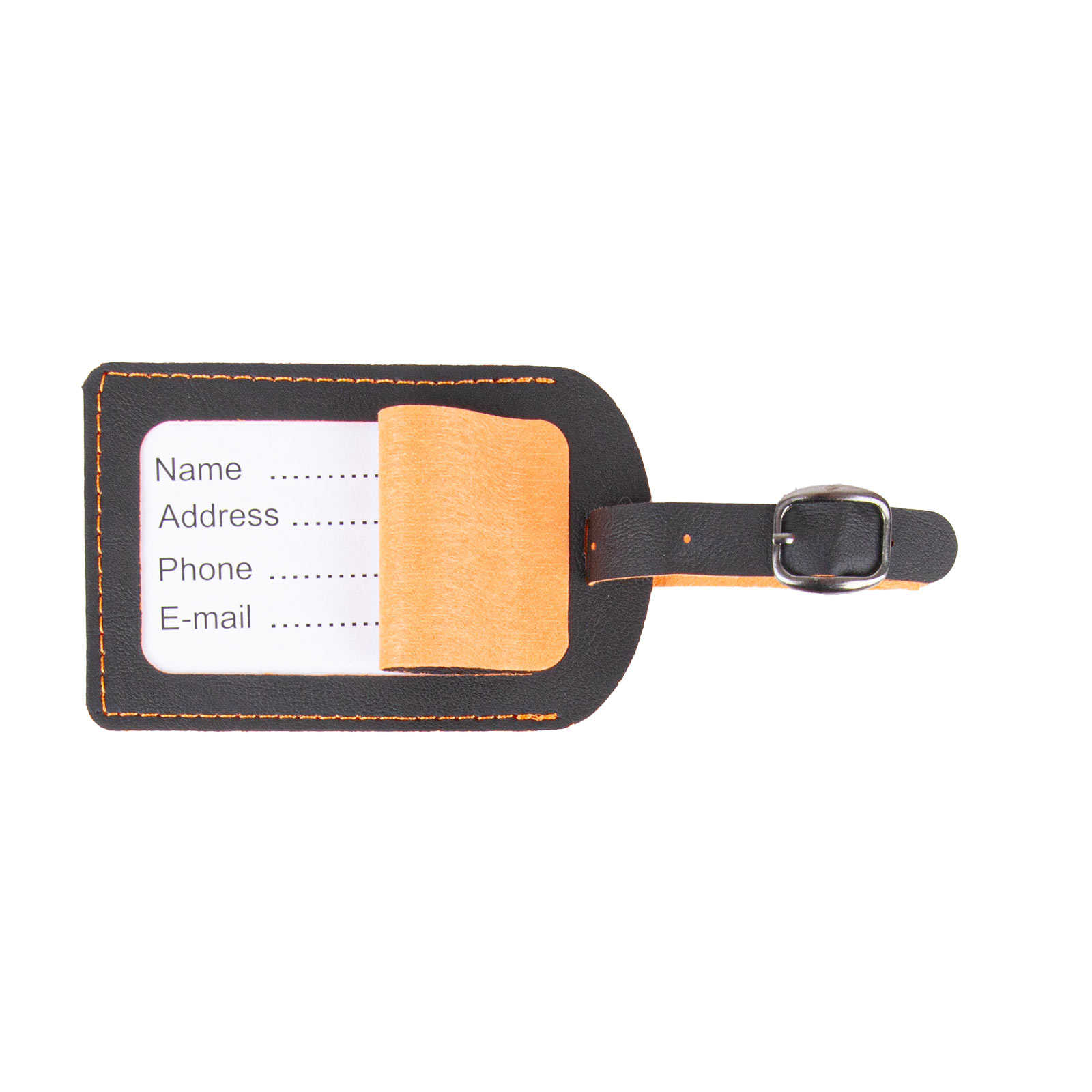 BAGAJ ETİKETİ TURUNCU DERİ