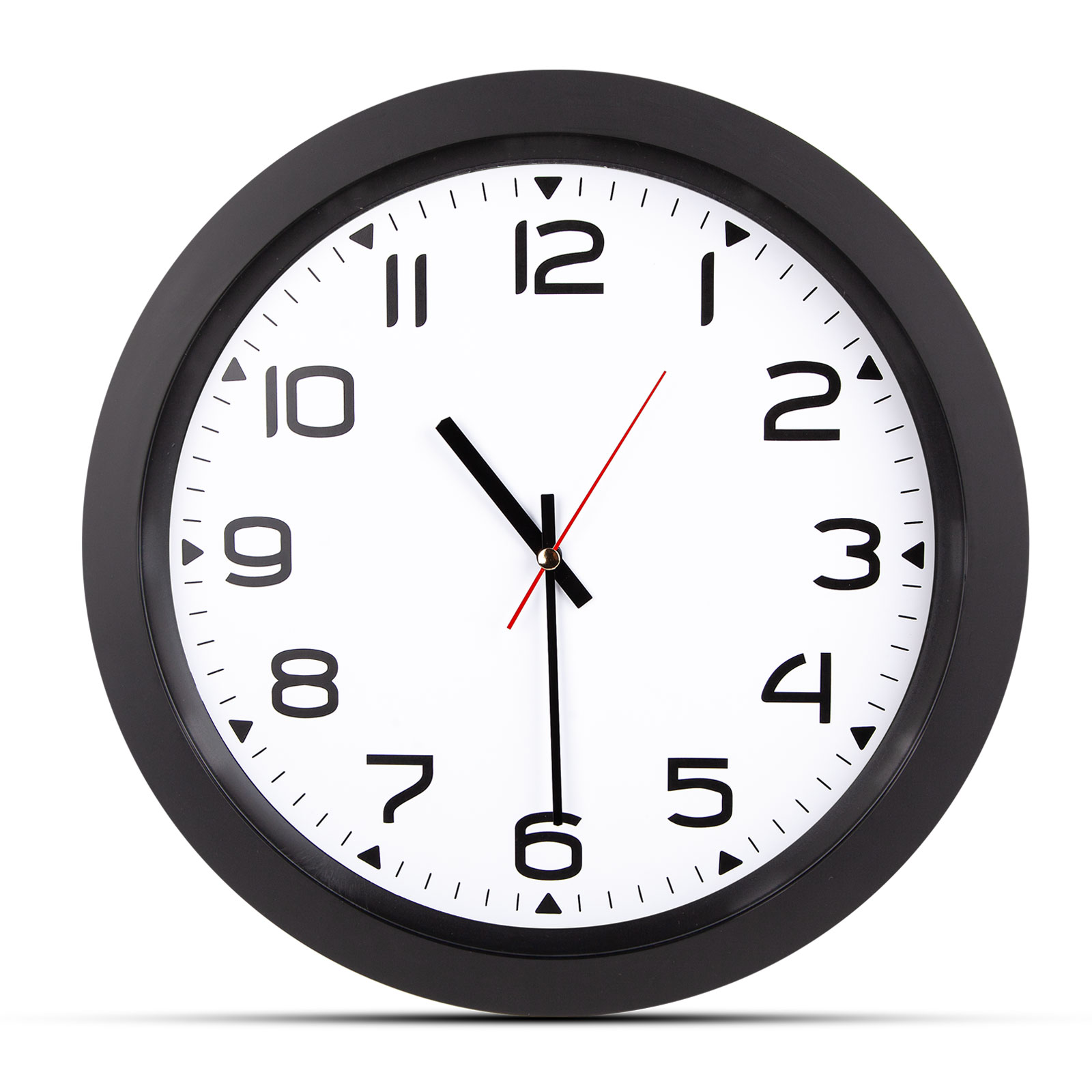 HERA SİYAH PLASTİK KASA DUVAR SAATİ (350MM)